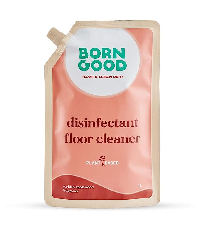 Born Good Plant Based Disinfecting Liquid Floor/Surface Cleaner | Biodegradable, Non-Toxic, Eco-Friendly | Baby Safe, Skin Safe, Pet Safe | No Harmful Chemical | Kills 99.9% of Germs | 1 L image 1