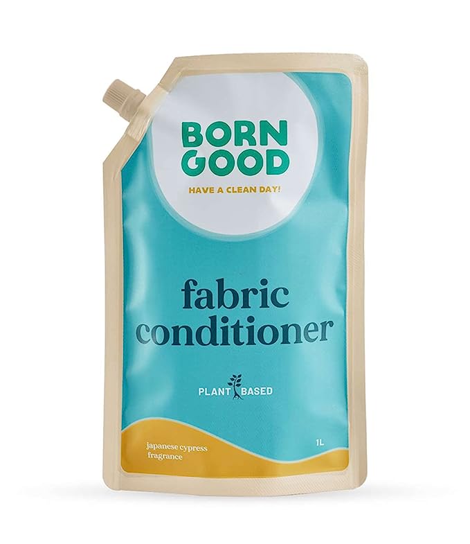 Born Good Plant Based Fabric Conditioner (Softener) | Biodegradable, Non-Toxic, Eco-Friendly | Softness & Long Lasting Freshness | Baby Safe, Skin Safe, Pet Safe | No Phosphates, No Sulphates | 1 L image 1