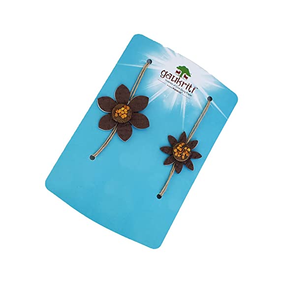 GAUKRITI Handmade Cow Dung Eco-friendly Bhai Bhabhi Rakhi