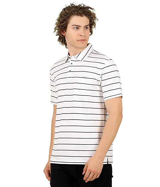 Lavos Men's Polo T-Shirt Active wear Collar Neck with Pocket | Bamboo Cotton Anti-Microbial 4-Way Stretchable | Regular Fit Half Sleeve Gym Fitness image 1