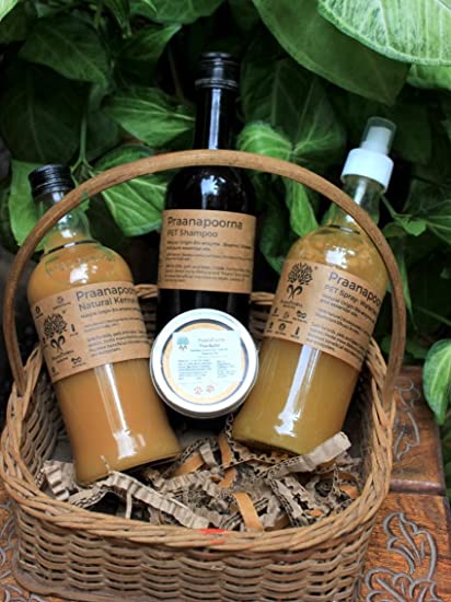 Praanapoorna PET Hamper - Get Shiny Soft Coat and Complete Odour Control of Pets' and Their Homes. PET Safe Fragrance of Essential Oils. Reduces Allergies and itching image 1