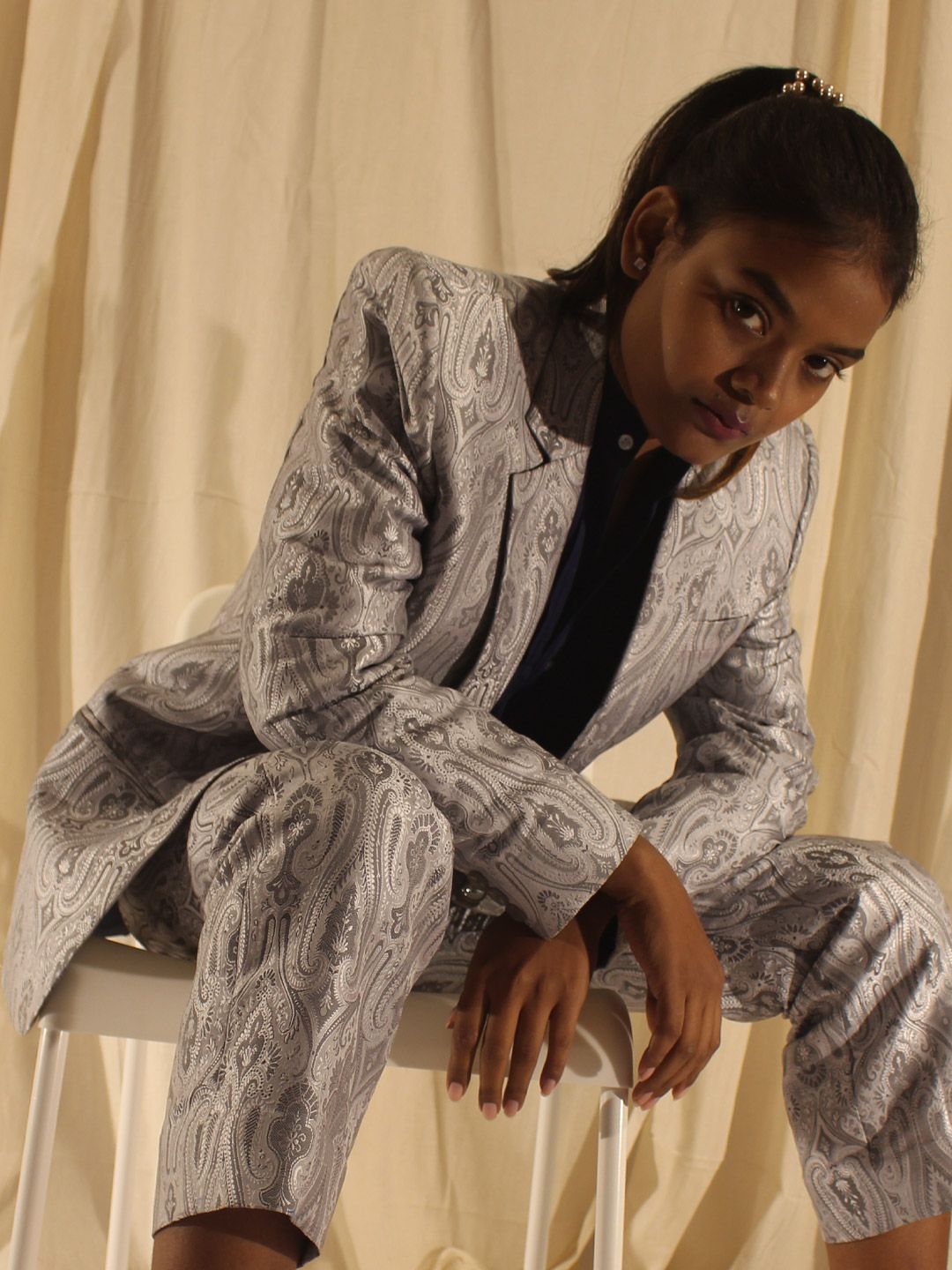 Banarasi Silver work Blazer