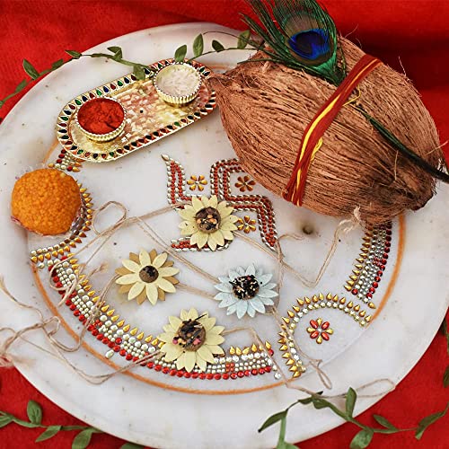 GAUKRITI Handmade Cow Dung Eco-friendly Bhai Bhabhi Rakhi