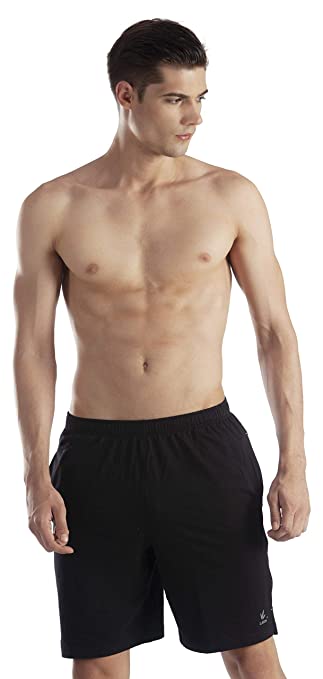 Lavos Men's Shorts Athleisure Sports with Pockets | Bamboo Cotton Anti Microbial 4-Way Stretchable image 1