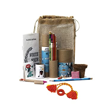 bioQ Rakhi (with Seeds) for Kids | Planting Accessories: Coco Pot + Peat | Roli & Chawal Pack + pre-written letter | Sustainable Rakshabandhan - Grow Plants from Eco Friendly Beej Rakhi image 1