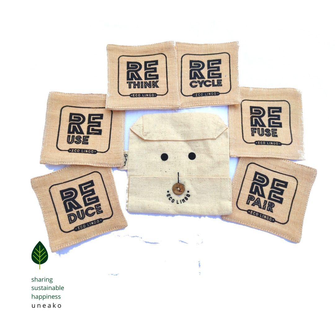 Eco Lingo Jute Coaster image 1