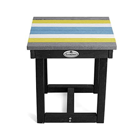 Econiture Coffee Recycled Plastic Stool for Home, Garden, Indoor and Outdoor (Multicolor) image 1