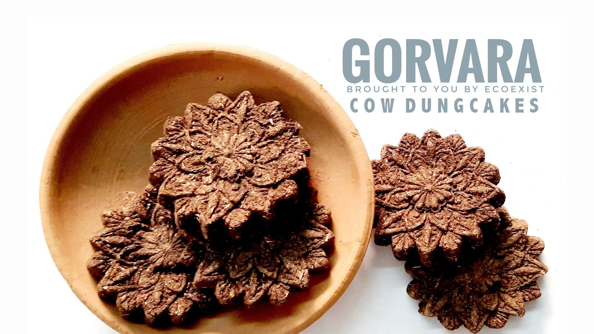 A53: Eco Accessories :Gorvara – cow dung cake – set of 10 image 1
