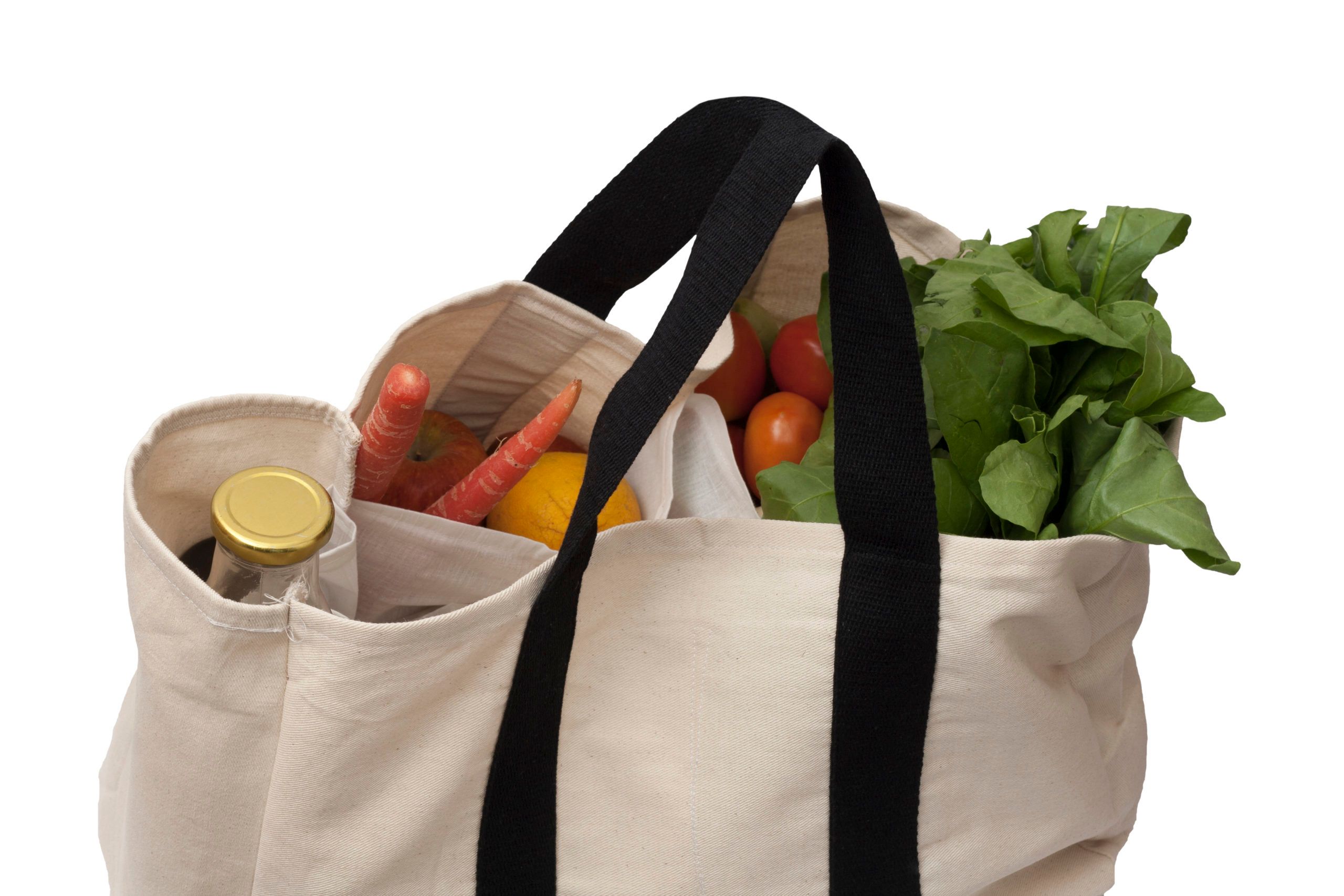 Canvas Grocery Shopping Bag 16x10x10 image 1