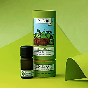 PHOOL Luxury Bergamot Essential Oil -10ml | 100% Pure Natural & Organic | For Aromatherapy & Personal Care image 1