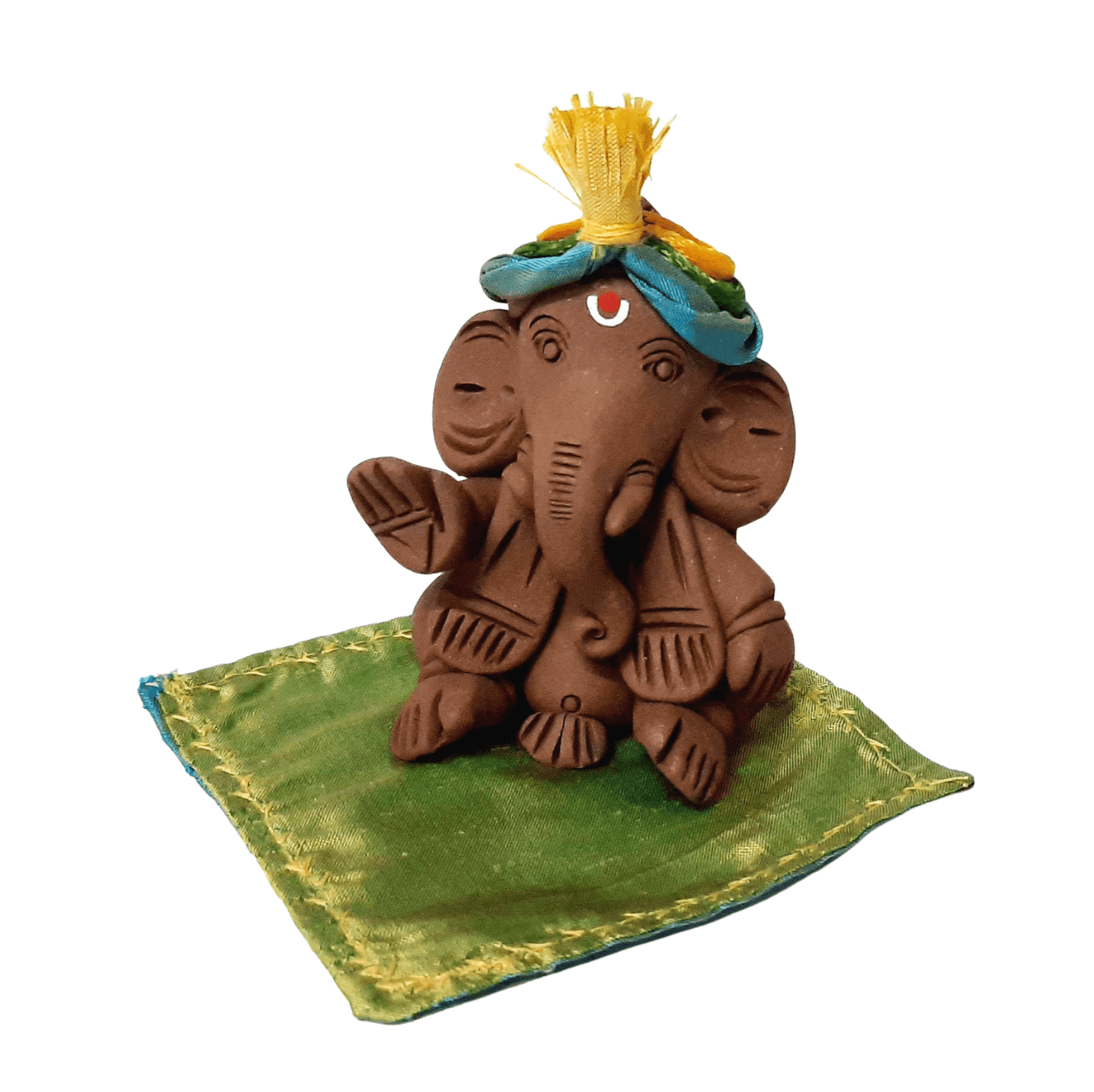 GMN4: Miniature Eco Ganesh Idol – Vaman with Accessories- 2.5″