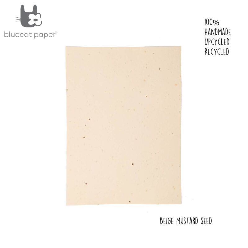Seed Paper – comprising mustard Seeds – ingenious – pack of 24 – A4 image 1