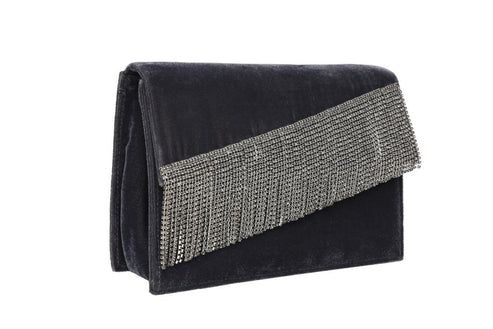 Ivy Grey Silver Velvet handag image 1
